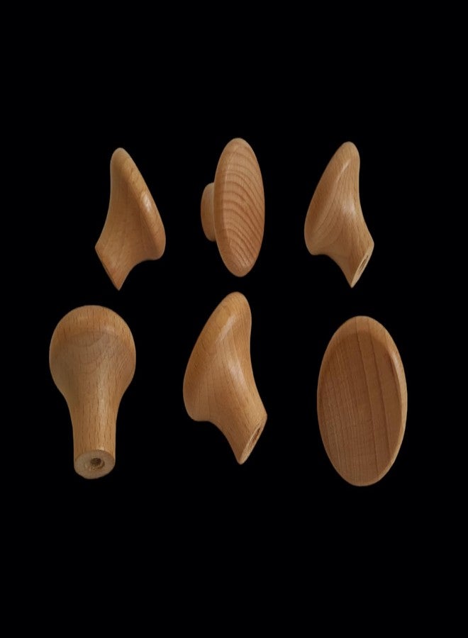 CURIOFACT Beechwood Drawer Knobs, Wardrobe Handles, Loft Handle, Kitchen Pull Handles, Cabinet Wooden Knobs (Small Mushroom) - Image 4